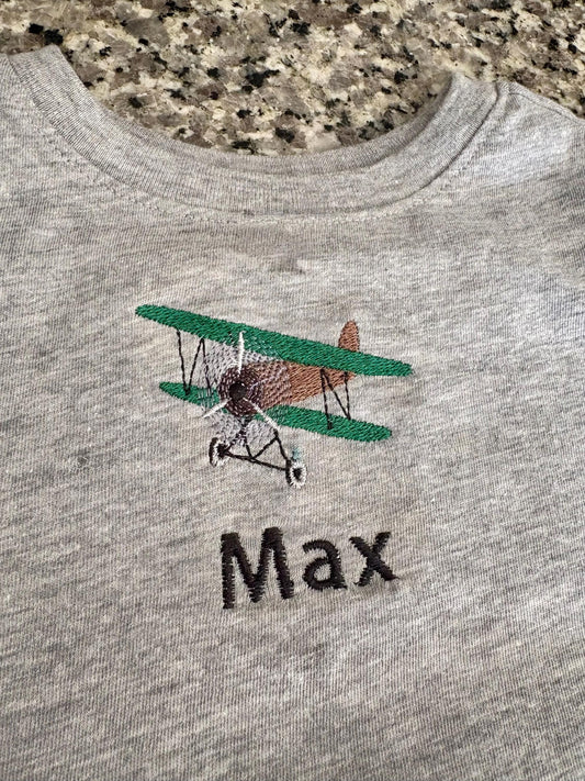 Airplane Toddler Tshirt | Custom Personalized Toddler Shirt | Holiday Toddler Shirt, Airplane and Name Toddler Tee, Airplane Birthday| Party