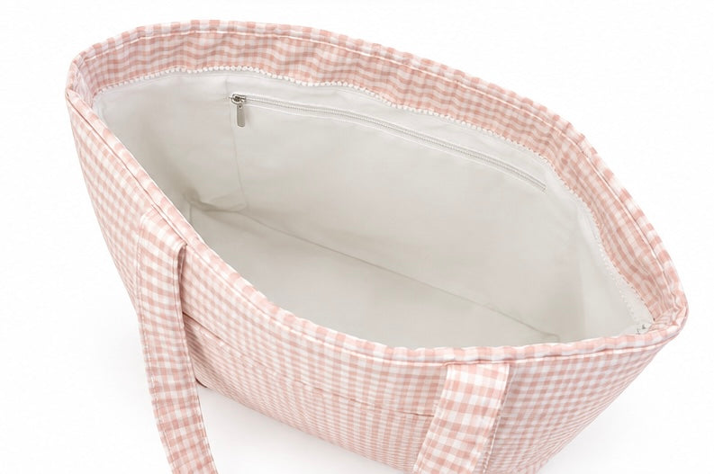 Full Gingham Tote