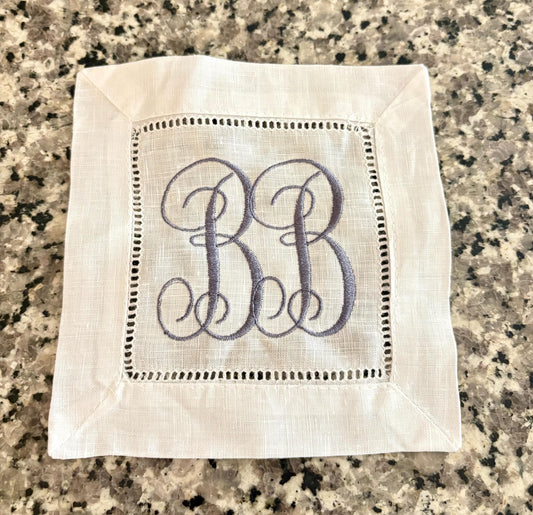 Customized Cocktail Napkins | Retirement Gift, Personalized Napkin, Monogram Napkin, Bridesmaid Gift, Wedding Napkin, Bride and Groom