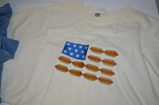 Hot Dog Flag Tee