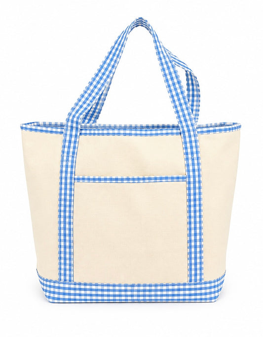 Canvas Gingham Tote
