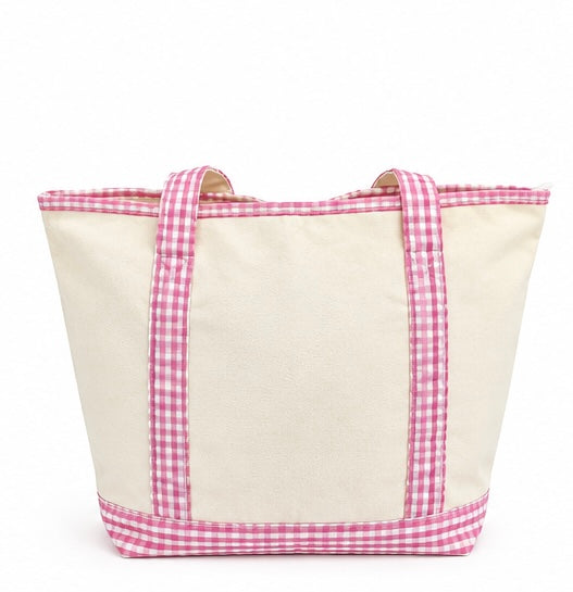 Canvas Gingham Tote