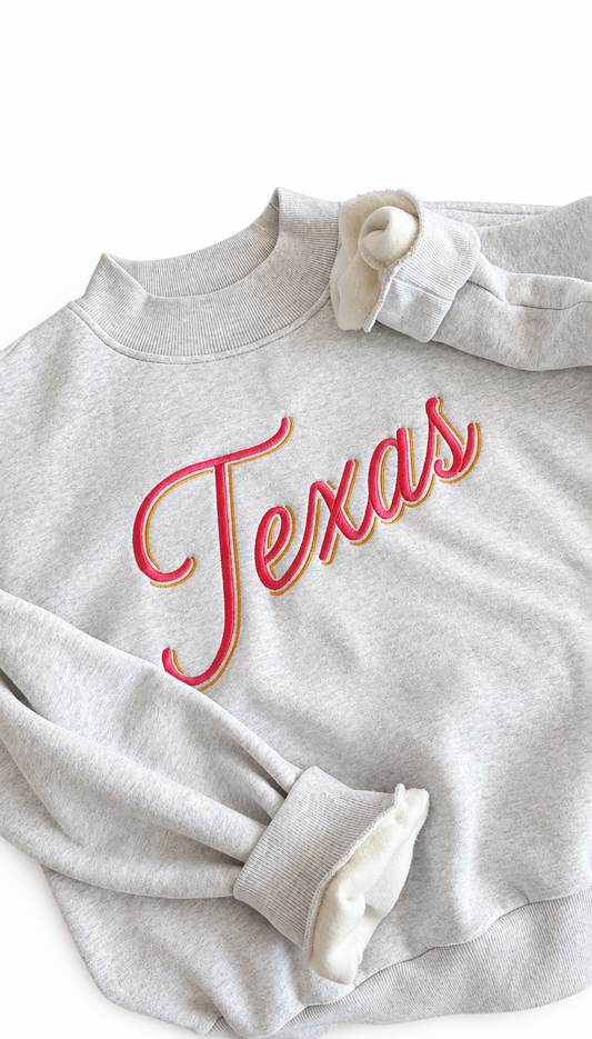 Texas Script Mockneck