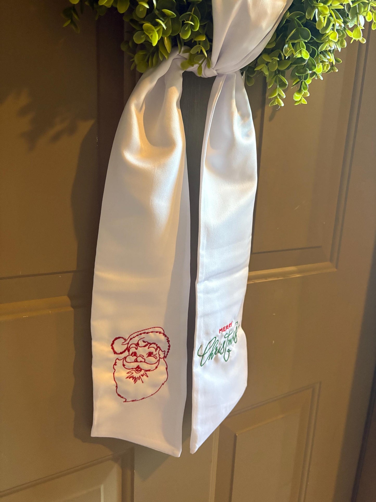 Christmas Wreath Sash, Holiday Sash, Wreath Sash, Holiday Decorations, Christmas Outdoor Decorations