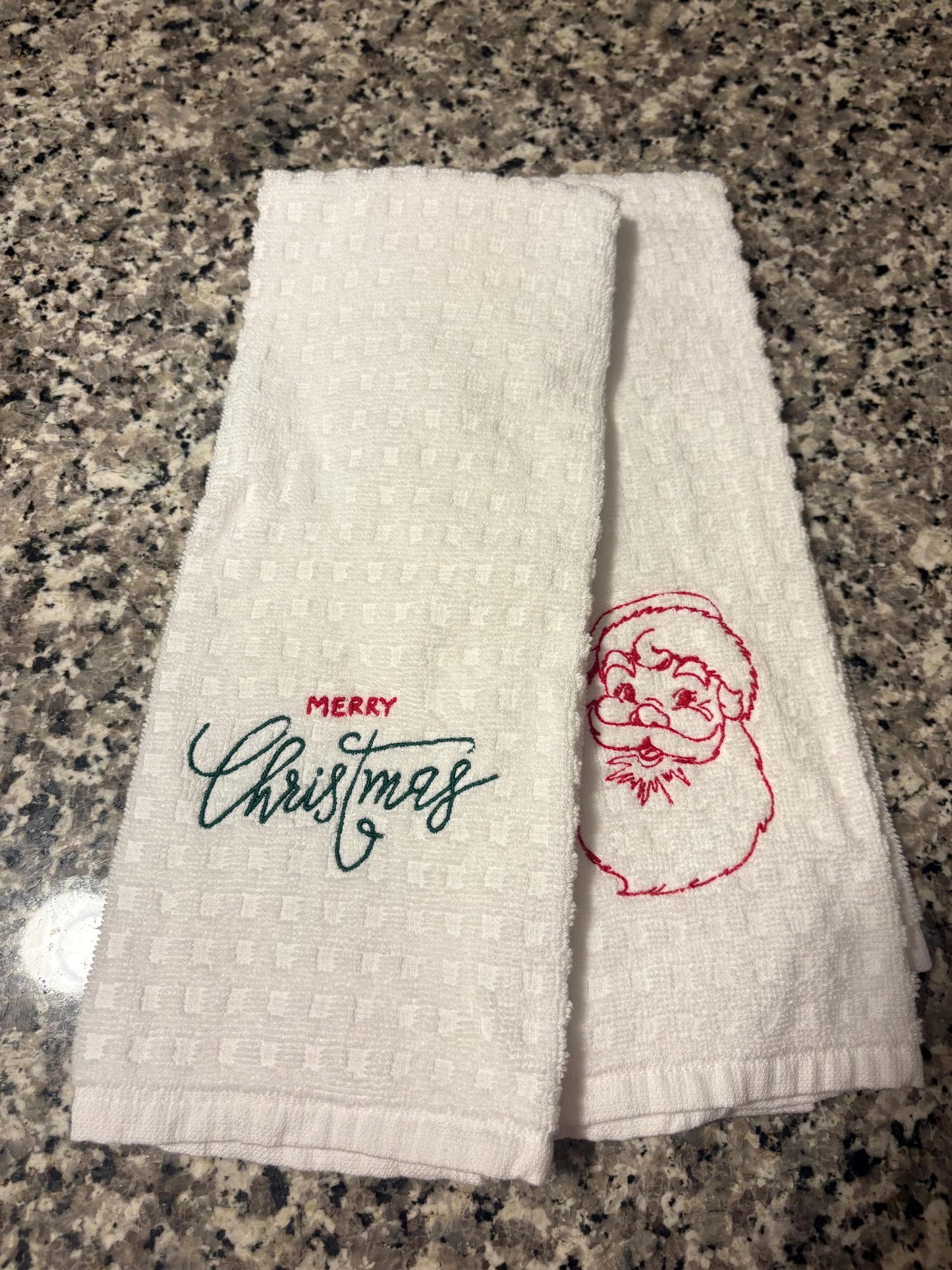 Santa Holiday Towel, Holiday Kitchen Towel, Christmas Hand Towel, Kitchen Decor Holiday, Christmas Home Decor, Kitchen Towel