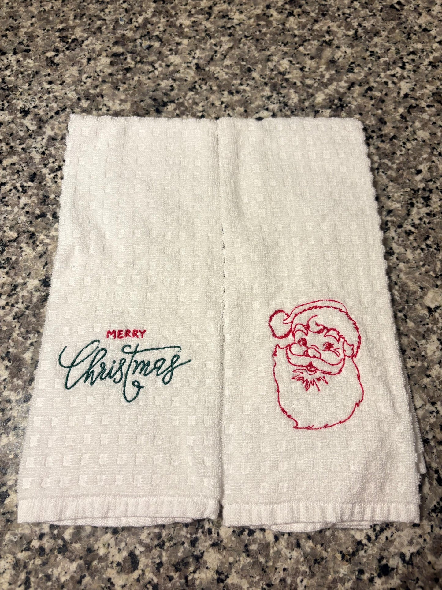 Santa Holiday Towel, Holiday Kitchen Towel, Christmas Hand Towel, Kitchen Decor Holiday, Christmas Home Decor, Kitchen Towel