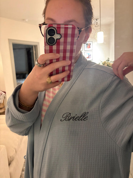 Custom Embroidered Women’s Robe, Personalized Embroidered